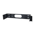 Quest Mfg Hinged Wall Mount Bracket, 2U, 19" x 6"D, Black WB19-0206H